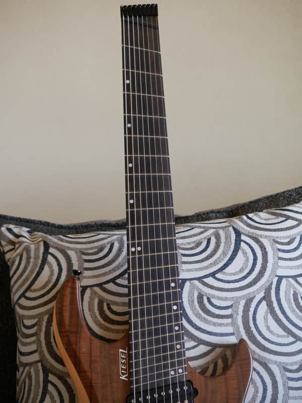 Kiesel OM8 Osiris Multiscale Walnut Top 8 String Electric Headless