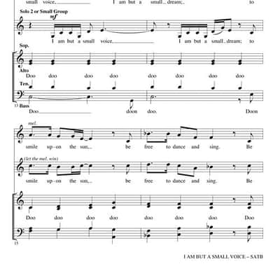 I Am But A Small Voice Pop Choral Series Satb A Cappella Arranger image 1