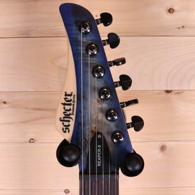 Schecter Reaper 6 - Ebony Fingerboard, Satin Sky Burst image 9