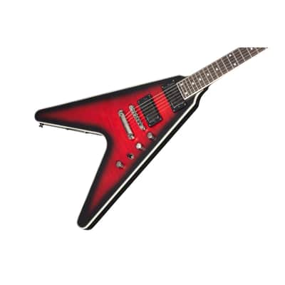 Epiphone Dave Mustaine Signature Flying V Prophecy Guitar w/ Fishman Fluence Pickups - Aged Dark Red Burst image 4