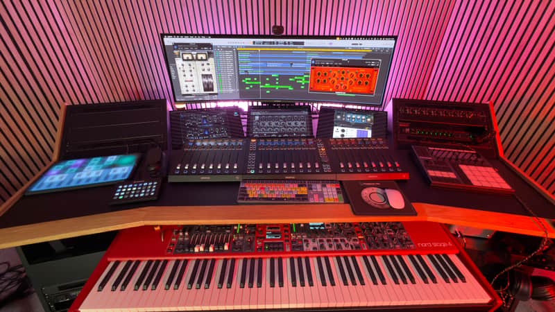 Custom Recording Studio Desk - Acousta Producer 2026 - Black Matte image 1