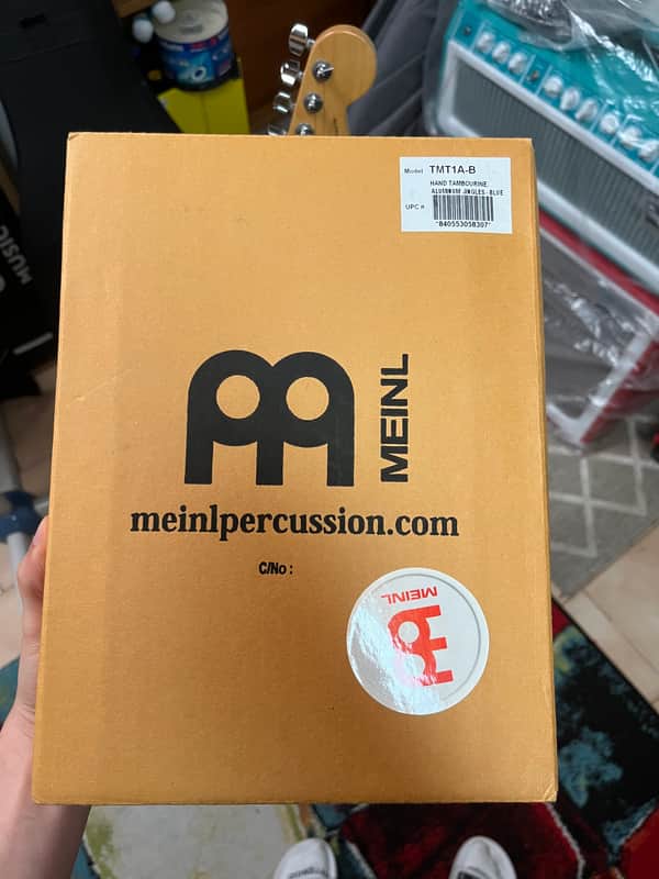 Meinl TMT1A-B Mountable Tambourine with Aluminum Jingles 2010s - Blue image 1