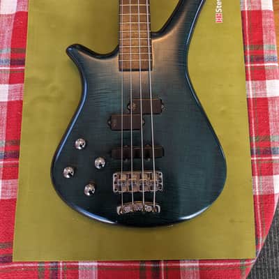 1996 left-handed Warwick Fortress One bass, Ocean Blue Satin image 1