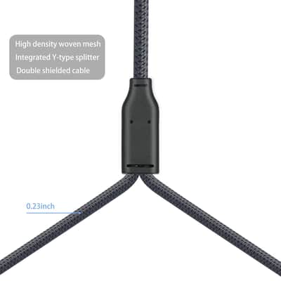 2Pack XLR Female to Dual XLR Male Y Splitter Cable, Female XLR to 2 Male XLR Y Cable,XLR Splitter 1 Female to 2 Male for Micphone Mixer Amplifier- 3.3Feet image 5