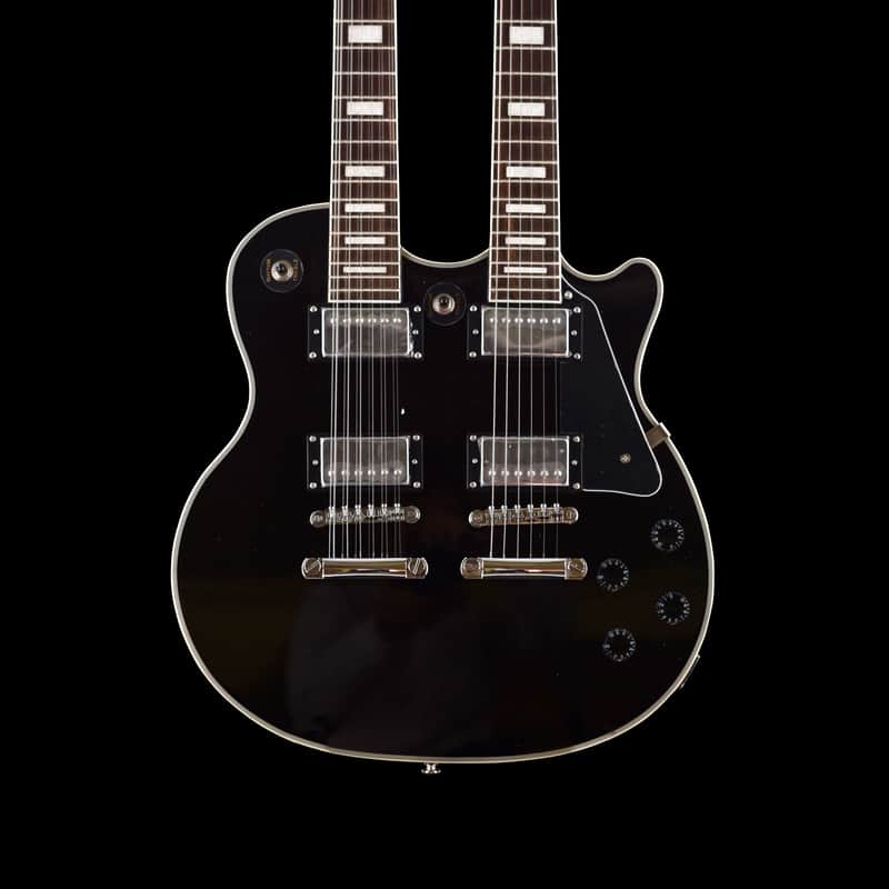 Brandon’s Custom Shop Double Neck 12/6 - Black/Silver image 1