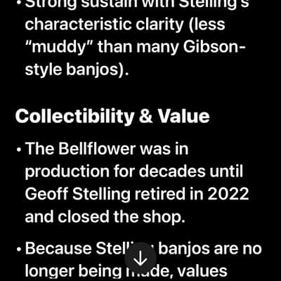 Stelling Bellflower Five String Banjo 1977 - Maple image 21