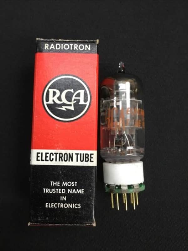 NOS RCA 6AN8A w/ Adapter to 7199 PREAMPLIFIER VACUUM TUBE Tested USA 4.2080-D image 1