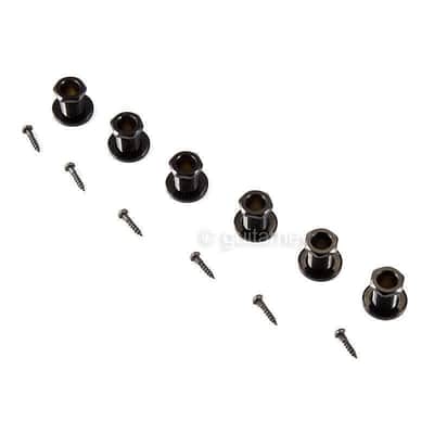 Hipshot Locking Tuners 6 inline LEFT-HANDED Non-Staggered Open-Gear Grip-Locking - BLACK image 7