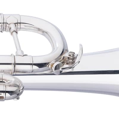 Levante Professional Bb Trumpet W Case Silver Plated W Monel Pistons LV-TR6301 2 Year Warranty image 8