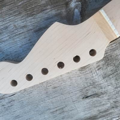 21 fret classic ST Guitar Neck Replacement, Steel Frets, bone nut image 3