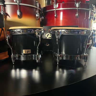 L.P. Latin Percussion Black Fiberglass Bongos w/Deluxe Case image 2