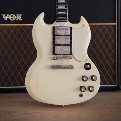 Gibson SG Custom in Olympic White Natural Aged = Real Vintage Flair, 3 Pickups! 1992 - Olympic White image 3
