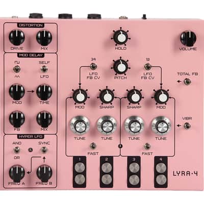 SOMA Laboratory Lyra-4 Organismic Drone Synthesizer (Pink)