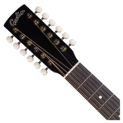 Godin Mahogany Folk 12 12-String Acoustic Electric Guitar - Rustic Burst image 4
