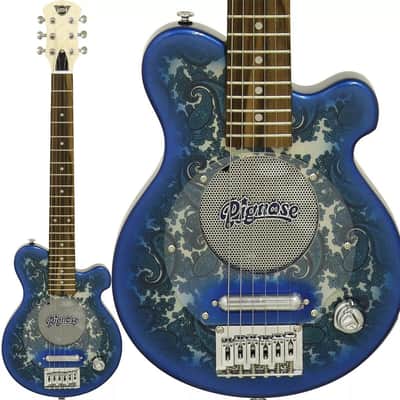 Pignose PGG-200-BLPL Basswood Body Bolt-On Maple Neck Mini/Travel Built-In Amp 6-String Electric Guitar w/Gig Bag image 4