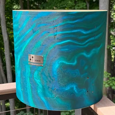 Sonor Tear Drop - Chicago 1966 - Blue/Green Turquoise Satin Flame image 17