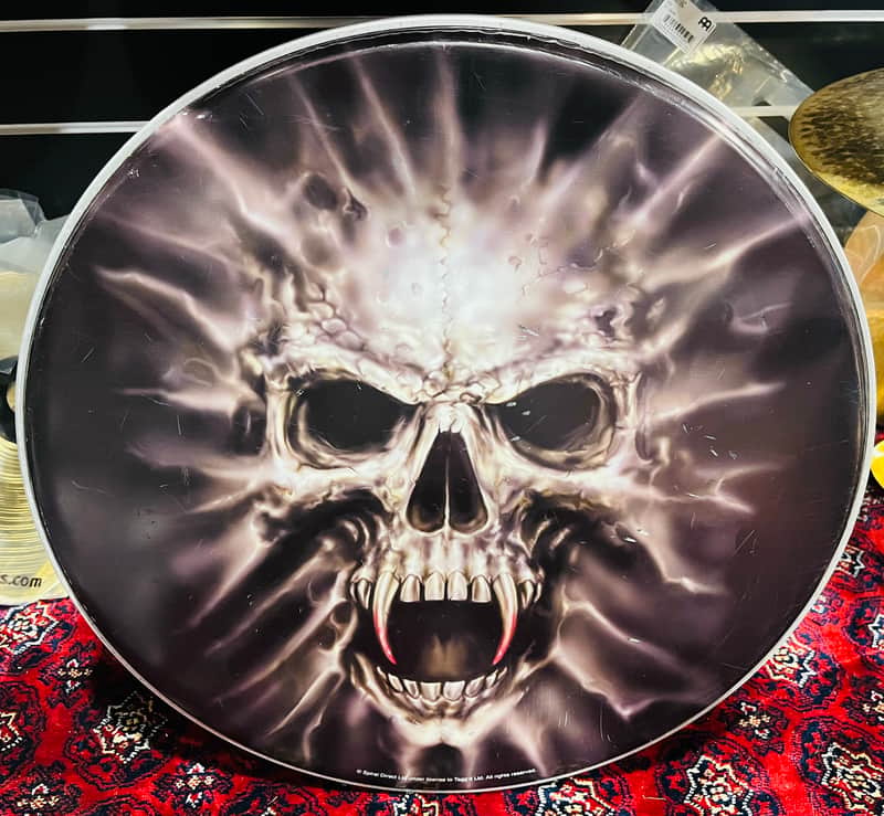 Skull bass drum head image 1