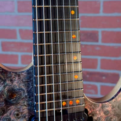 Schecter USA Custom Shop Sunset Extreme 7-string Electric Guitar - Natural Satin Stabilized Burl Top image 10
