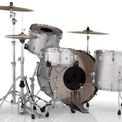 Pearl *Pre-Order* President Series Deluxe 26x14", 14x10", 16x16" Silver Sparkle Wrap Kit Drums Shell Pack | Custom Listing | Authorized Dealer image 2