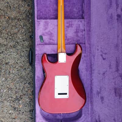 Custom Strat Candy Apple Red Rocker Relic Finish image 10