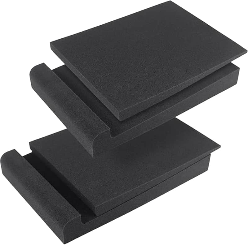 2 Pack Acoustic Isolation Pads, Studio Monitor Speaker Isolation Foam Pads, High Density Acoustic Foam Suitable for 3-8 Inch Speakers for Sound Improvement Prevent Vibrations (MEDIUM) image 1
