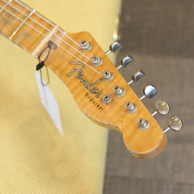 2018 Fender Custom Shop Double Esquire Limited Edition Electric Guitar Relic Silver Sparkle + COA OHSC image 13