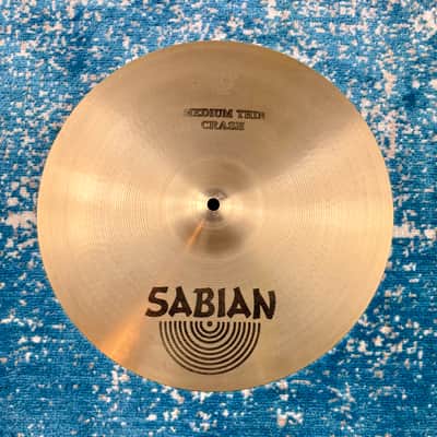 INCREDIBLY CLEAN 1980s 16” Sabian MEDIUM THIN Crash 1075g image 1