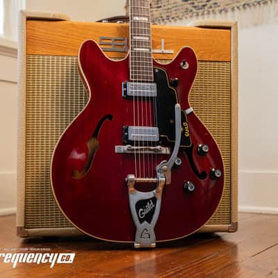 Guild Starfire V in Cherry Red with Rare Mahogany Body - 1965 image 1