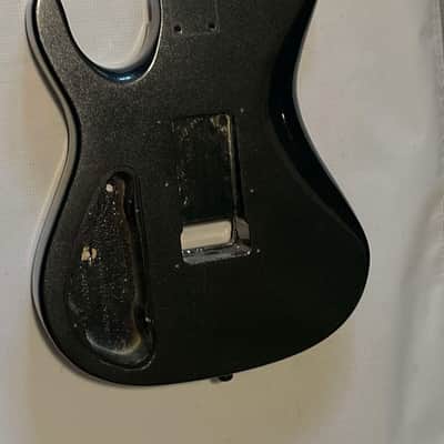 2020 Indonesian Kramer Nightswan Metallic Jet Black Guitar Body Floyd Ready 24.75" image 14