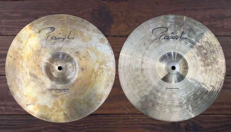 USED Paiste Signature Dimensions 14" Thin Heavy Hi-Hat Cymbals (Pair) image 1