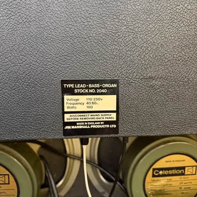 Vintage 1973 Marshall Artiste JMP 50w 2040 2x12 Amplifier Combo Greenback *1970s* image 7