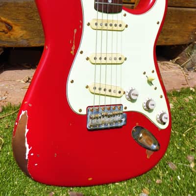 DY Guitars Gary Moore fiesta red relic strat body PRE-BUILD ORDER image 1