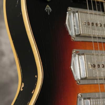 Airline 3 Kleenex Pickups w/original Bigsby Vibrato 1960s Sunburst image 22