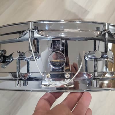 Sonor D-420 Phonic 14x4" 10-Lug Ferro-Manganese Steel Piccolo Snare Drum 1982 - 1994 - Chrome-Plated image 2