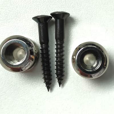 2 Nickel Replacement Strap Lock Boutons Schaller style image 3
