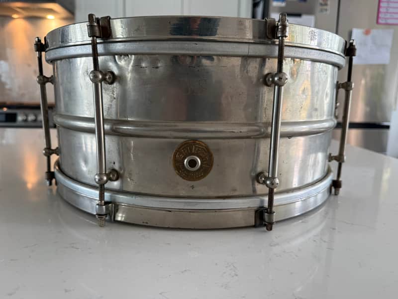 Gretsch US Quarter Master’s Snare Drum 15x6.5 1930-1939 - Nickel Over Brass image 1