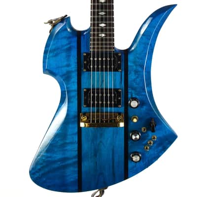 1980 BC Rich USA Mockingbird Transparent Blue Flamed Maple w Original Case image 2