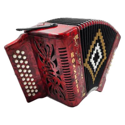 Rossetti 31-Button Diatonic Accordion 12 Bass GCF Red – 3112-GCF-RD image 3