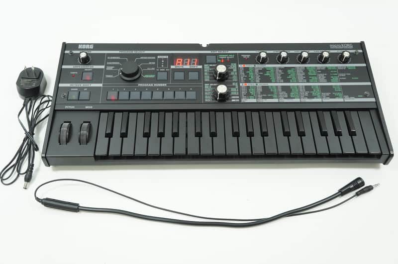 [SALE Ends Aug 12] KORG microKORG BKBK Limited All Black Edition Analog Modeling Synthesizer w/ PSU, Mic image 1