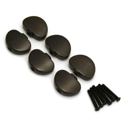 Large Tuning Key Buttons & Screws (6) For Grover Tuners - EBONY