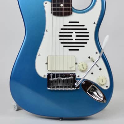Fender Japan ST-CHAMP10 1997-1999 MIJ Lake Placid Blue (LPB)  Built-In Amp Mustang-Scale Mini Strat w/ Original Bag & Arm image 3