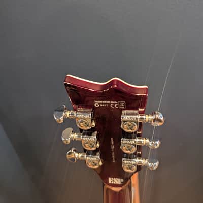 ESP LTD EC-401 VF 2011 See Thru Black Cherry Red Seymour Duncan Flamed Maple image 5