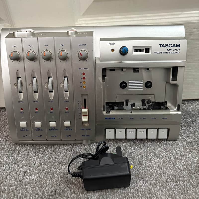 TASCAM MF-P01 Portastudio Multitrack Cassette Recorder 2000s - Silver (custom pitch modded) image 1