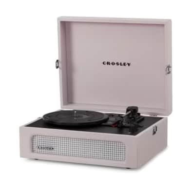 Crosley Voyager Vintage Portable Turntable with Bluetooth and Speakers, Amethyst image 2
