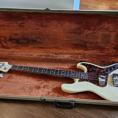 Fender Jazz Bass 1964 Olympic White w/ Original Case image 6