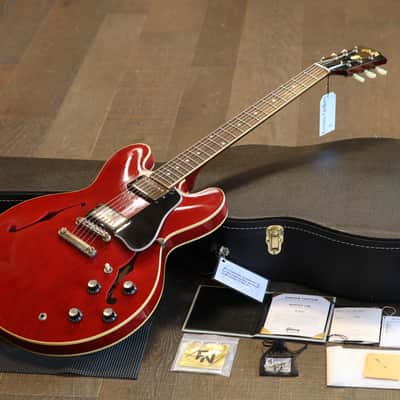 Minty! 2022 Gibson Custom Shop Murphy Lab '61 ES-335 Reissue Semi-Hollow Electric Guitar Ultra Light Aged Cherry + COA OHSC image 1