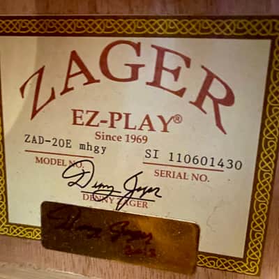 Zager ZAD-20E Mahogany - Acoustic/Electric image 15