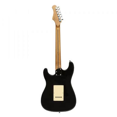 Stagg SES-55 BLK Series 55 Solid Paulownia Body Tempered Maple Neck 6-String Electric Guitar image 2