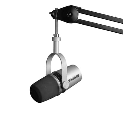 Shure MV7-S XLR/USB Dynamic Podcast Microphone - Silver image 3