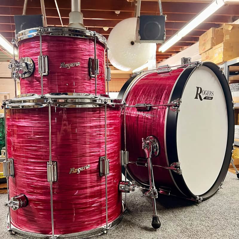 ~WOW!~ Rogers Tower Series 3-Piece 12/16/22 Drum Kit Set in Red Ripple Bild 1